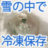 雪の中で冷凍
